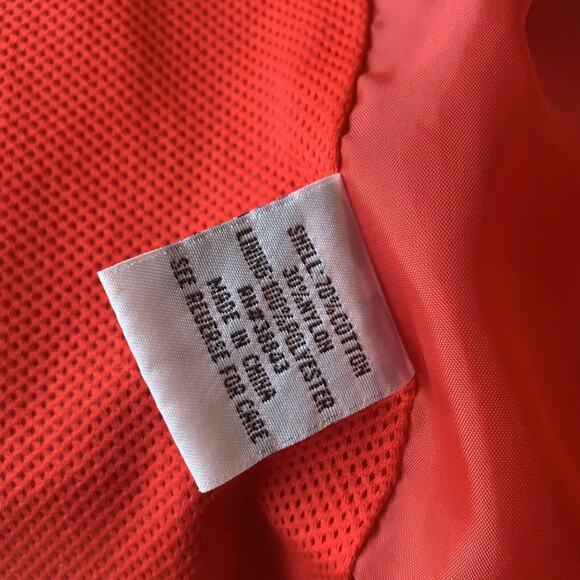 Larry Levine Sport Red Lightweight Parka Coat Snaps Zipper Hooded Jacket Medium - Picture 7 of 12